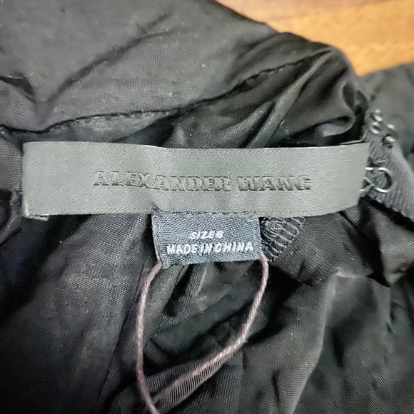 Alexander Wang NWT cupro jersey drape dress LBD S - Picture 11 of 13